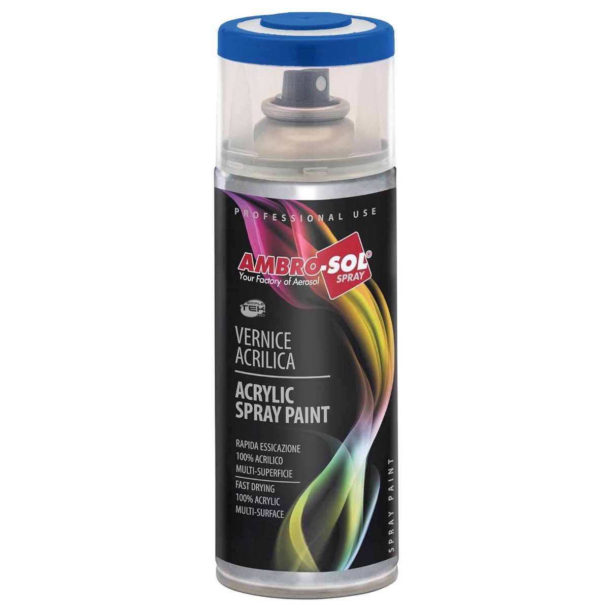 Bomboletta Vernice Spray Brillante Blu Genziana Interni Esterni Universale 400ml-0