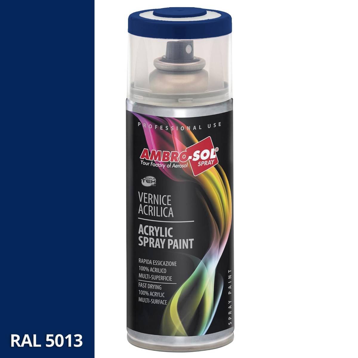 6x Bomboletta Vernice Spray Brillante Blu Cobalto Interni Esterni Universale-1