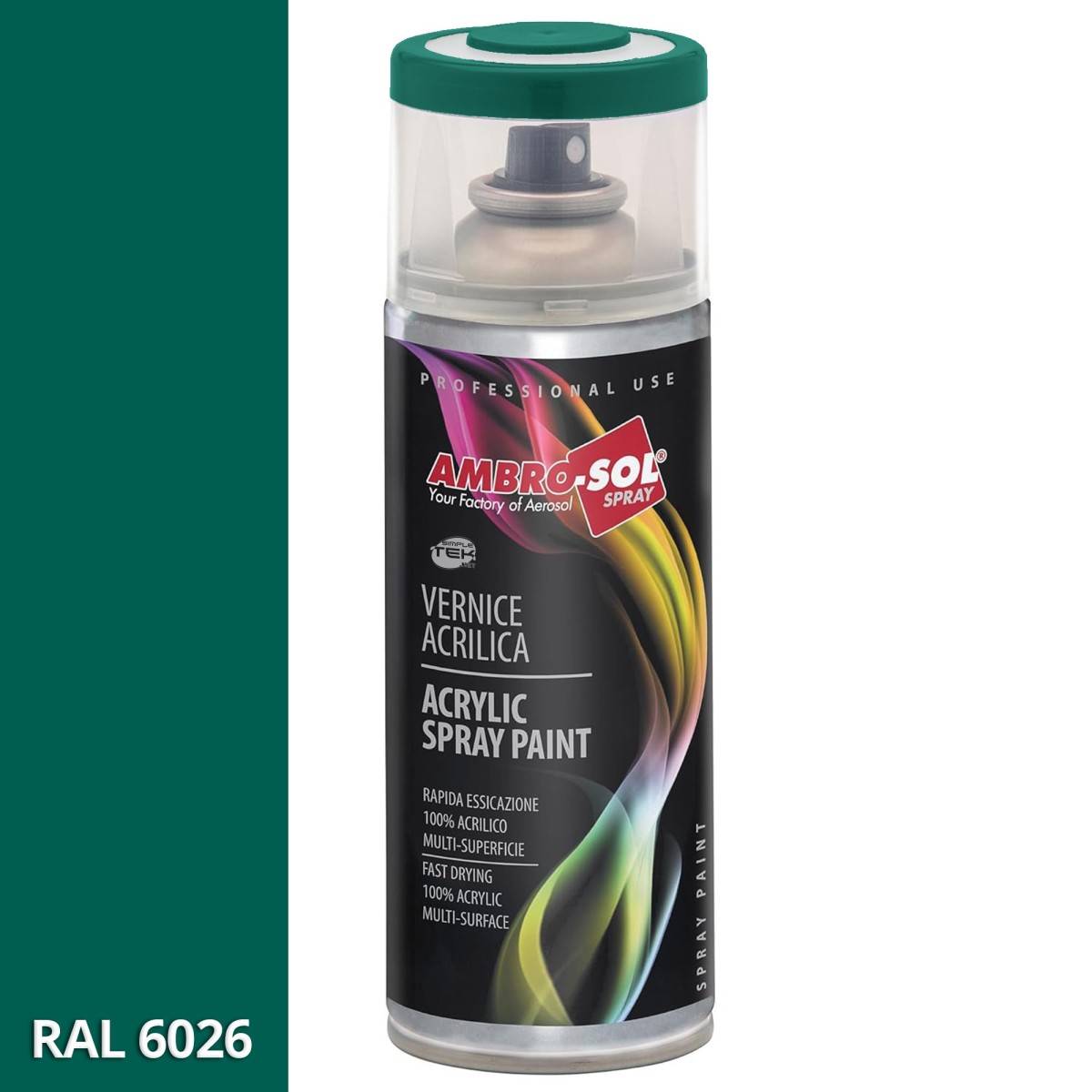 6x Bomboletta Vernice Spray Brillante Verde Opale Interni Esterni Universale-2