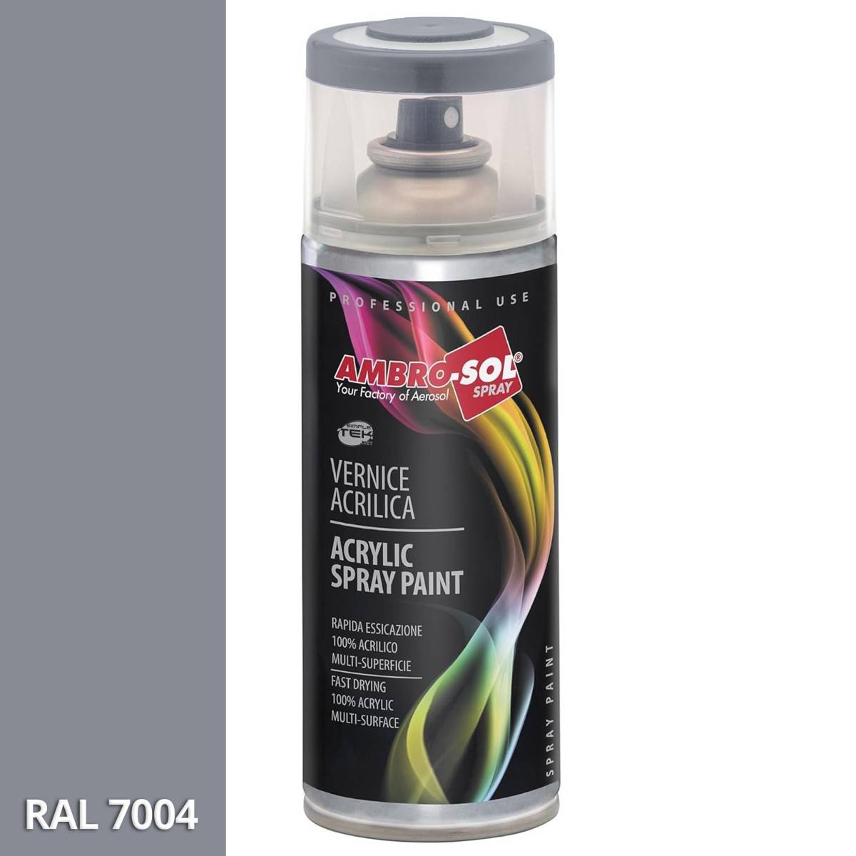6x Bomboletta Vernice Spray Brillante Grigio Segnale Interni Esterni Universale-2