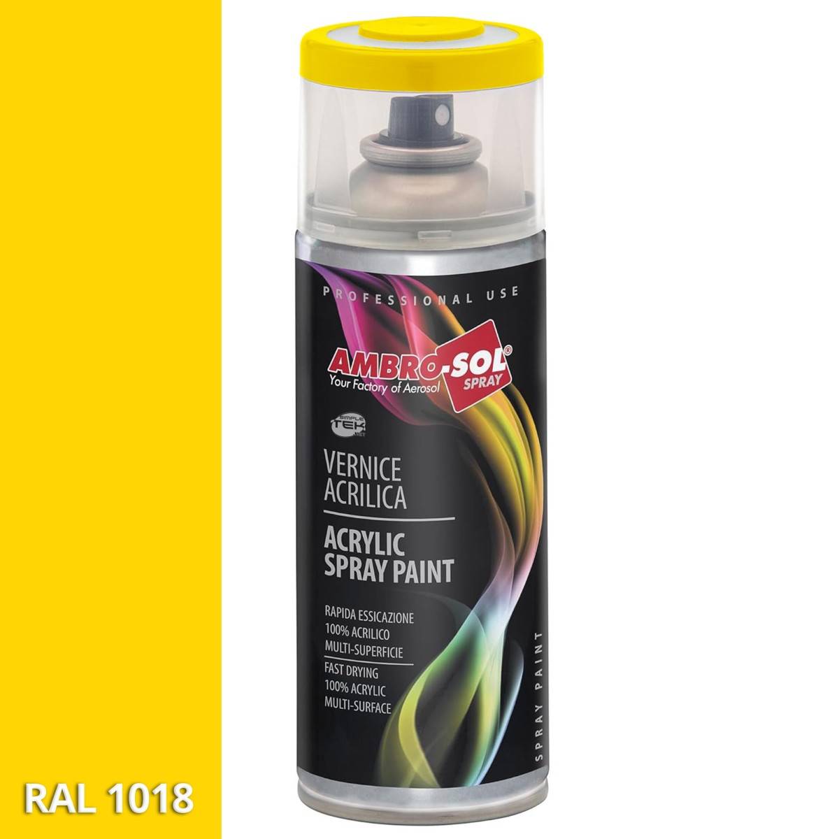 6x Bomboletta Vernice Spray Brillante Giallo Zinco Interni Esterni Universale-3