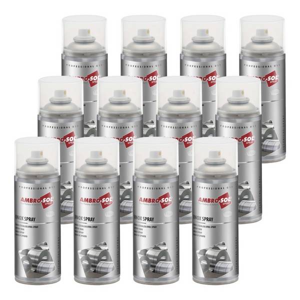 12x Inox Spray Bomboletta Rivestimento Zincante Protettivo Rapida Essiccazione