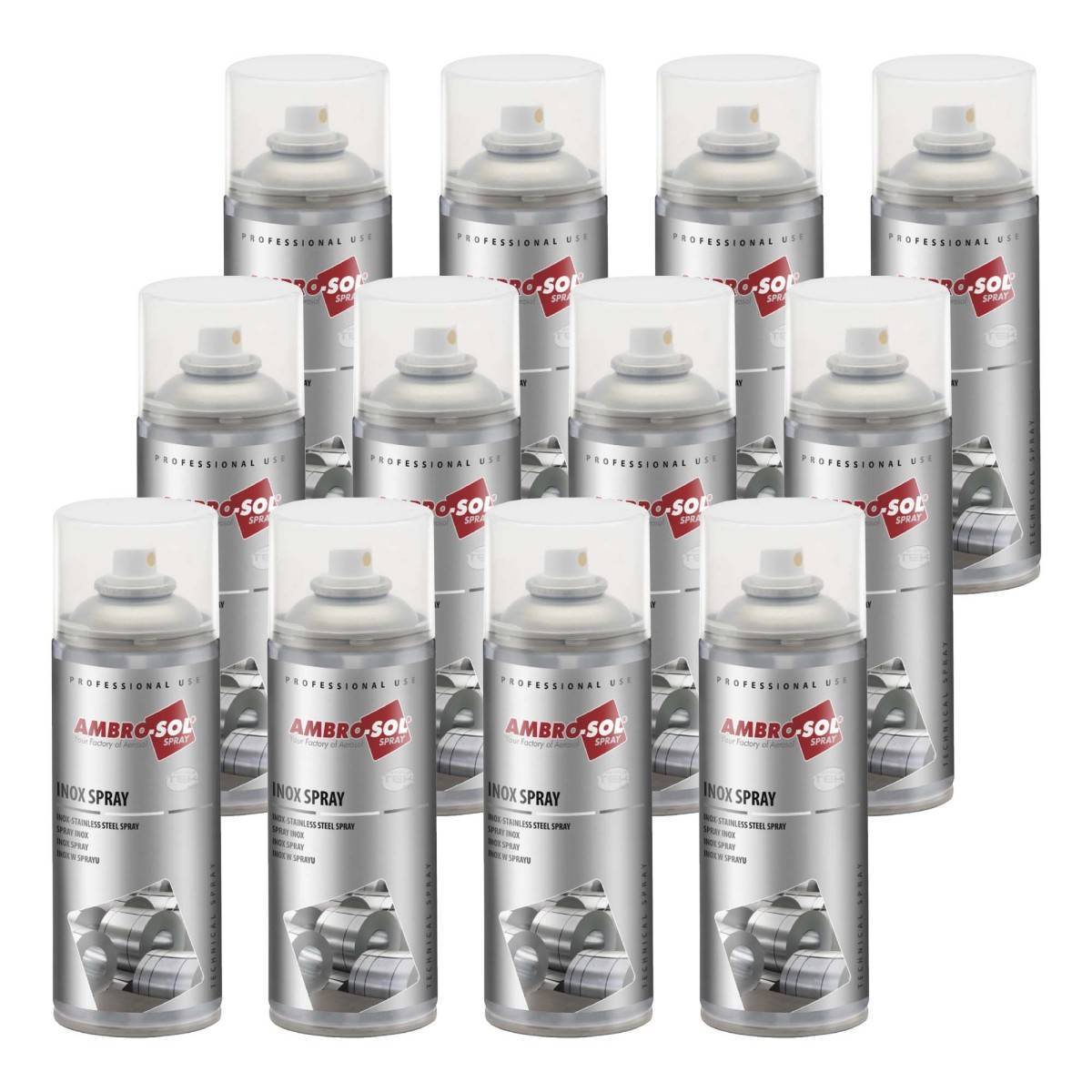 12x Inox Spray Bomboletta Rivestimento Zincante Protettivo Rapida Essiccazione-0