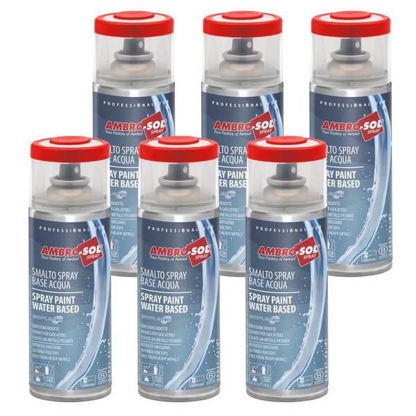 Vernice Spray A Base Acqua Rosso Traffico Smalto Metallo Legno Plastica