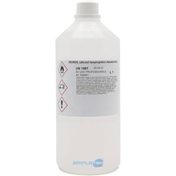 Alcool Isopropilico Isopropanolo 1l Pulizia Ossido Ultrasuoni Puro 97%