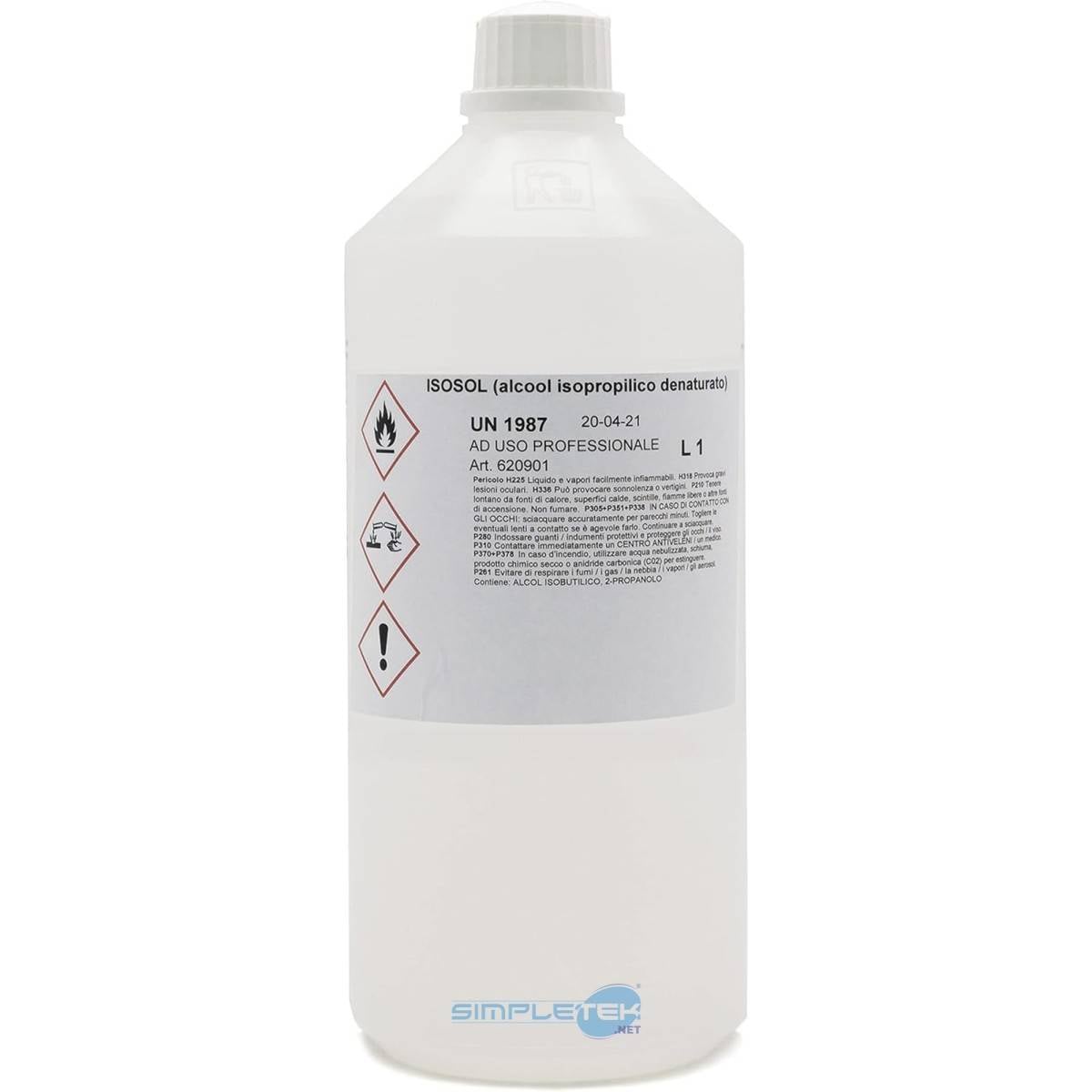 Alcool Isopropilico Isopropanolo 1l Pulizia Ossido Ultrasuoni Puro 97%-0
