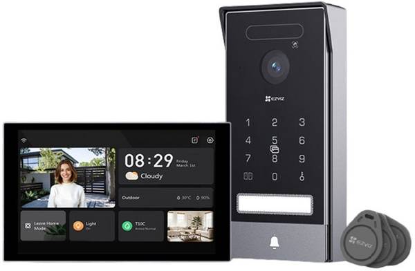 EZVIZ HP7 PRO 4K sistema per video-citofono 8 pollici Nero, Grigio