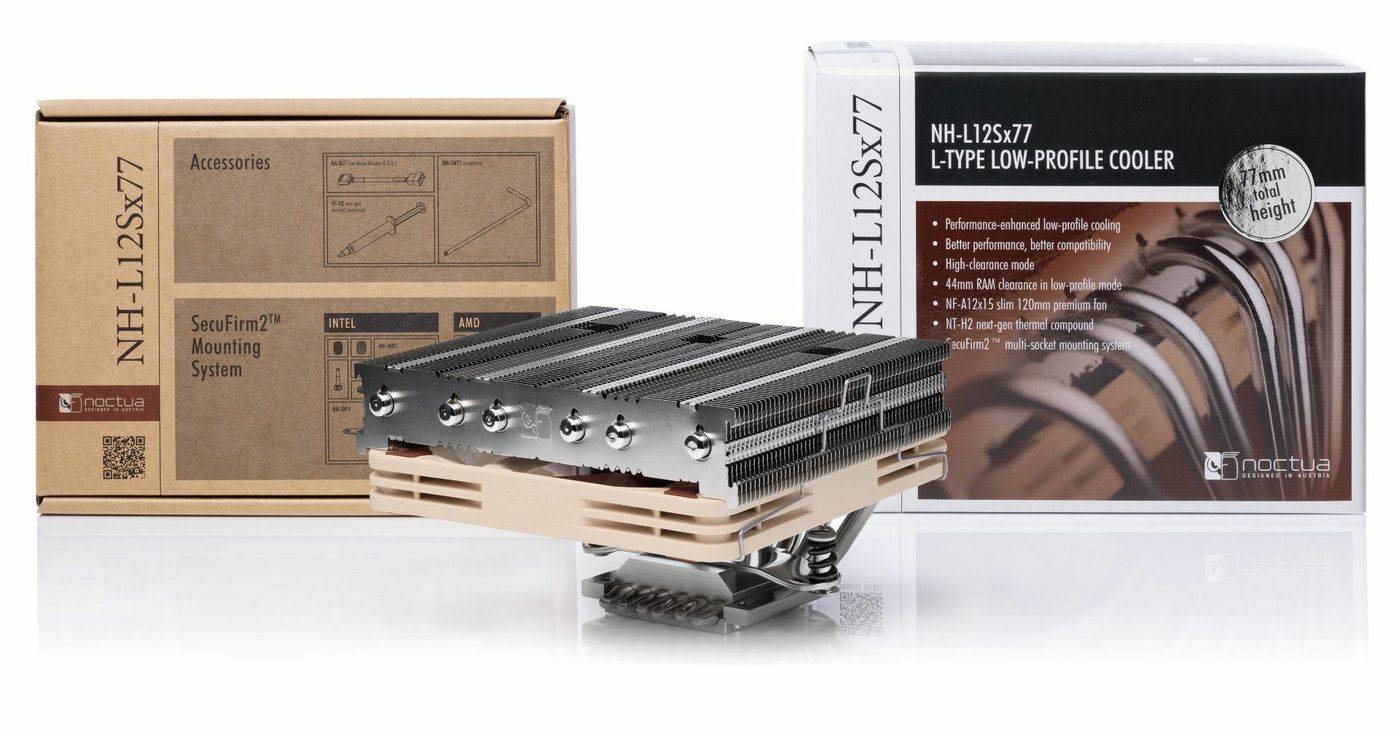 Noctua NH-L12SX77 Computerkühlsystem Prozessor Kühlkörper/Radiator 12 cm Beige - Nickel 1 Stück(e) (NH-L12Sx77)-2