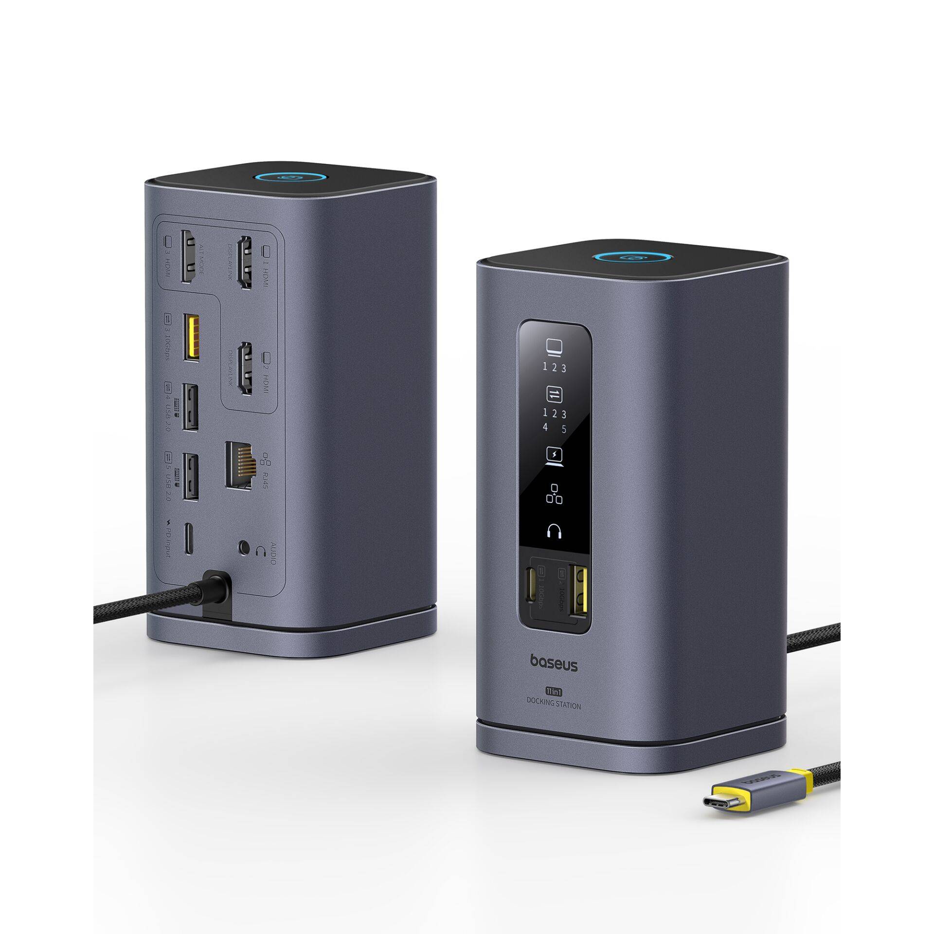 Baseus Spacemate Series 11-in-1 (MAC) Docking Station, Grau-2