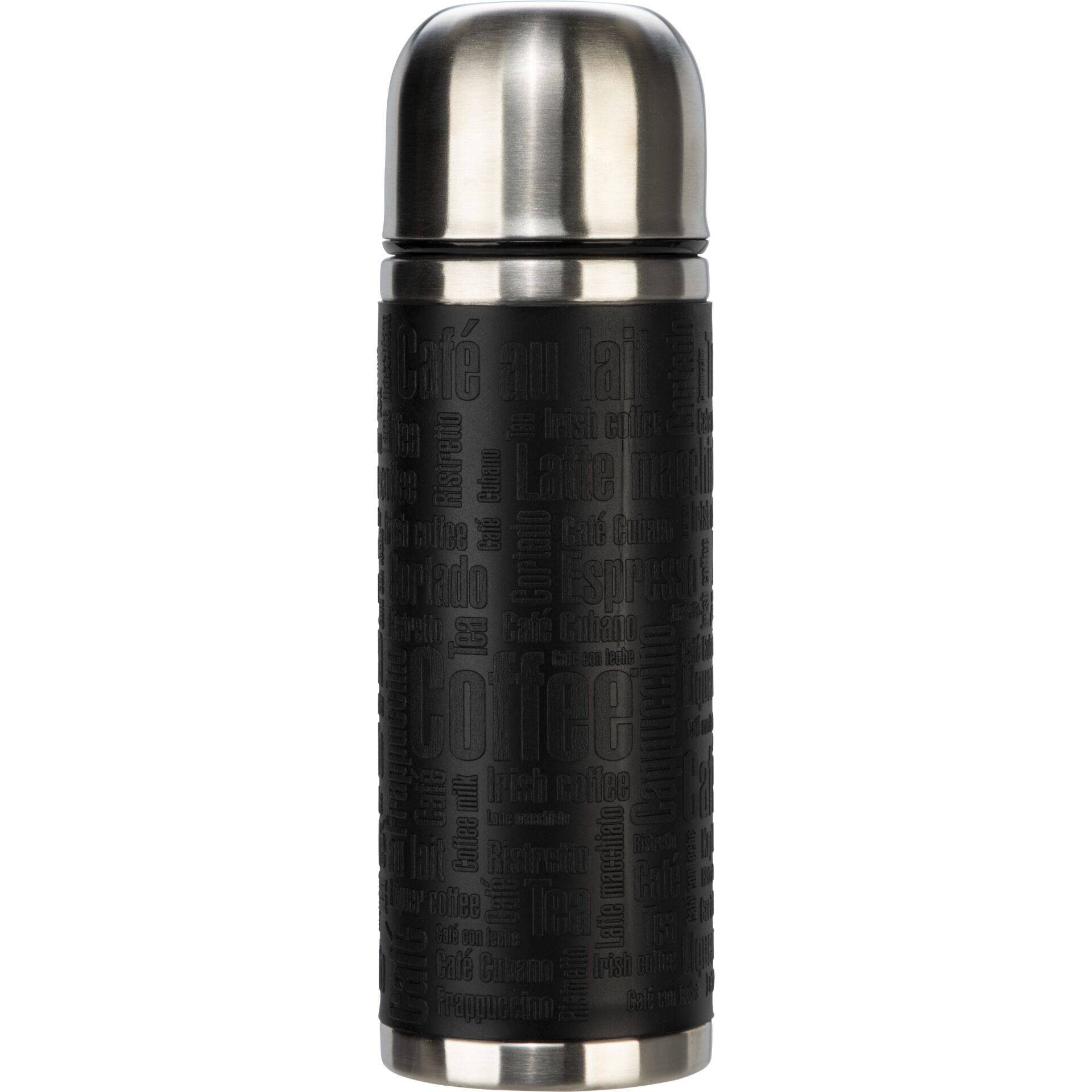Emsa Senator Sleeve, nero, boccette sottovuoto da 0,5 L, acciaio inossidabile, 8 x 8 x 24 cm-1