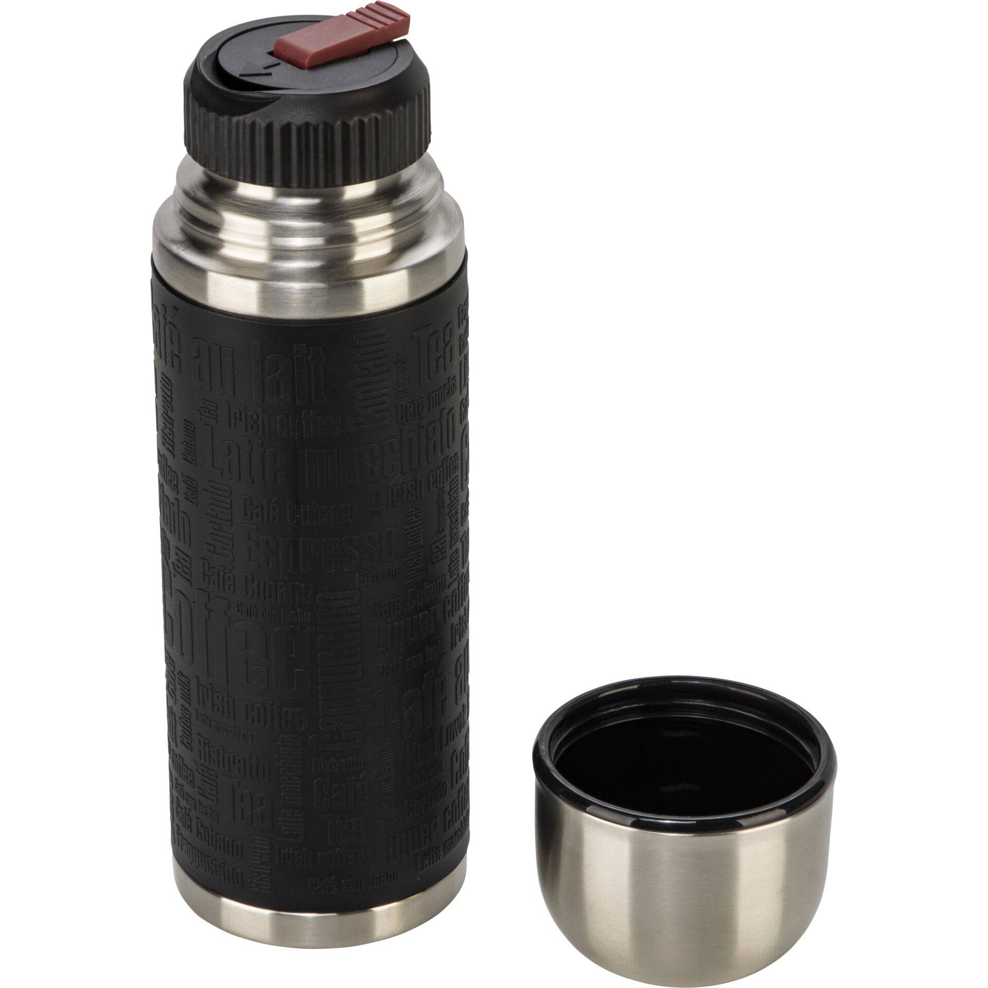 Emsa Senator Sleeve, nero, boccette sottovuoto da 0,5 L, acciaio inossidabile, 8 x 8 x 24 cm-2