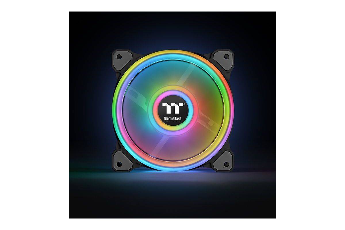 Thermaltake Riing Quad 12 RGB Case per computer Ventilatore 12 cm Nero (Thermaltake Riing 12 RGB Fan TT Premiu)-1