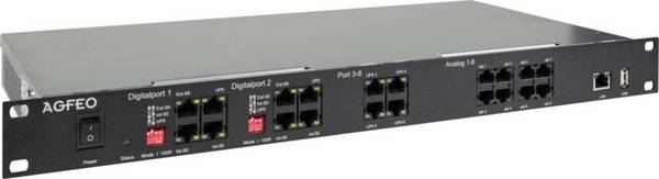 Ã¢â‚¬Â¢ Full-IP System im 19"-GehÃƒÂ¤use (schwarz) mit bis zu 12 VoIP-KanÃƒÂ¤len (6 im Grundausbau, 6 weitere via kosten