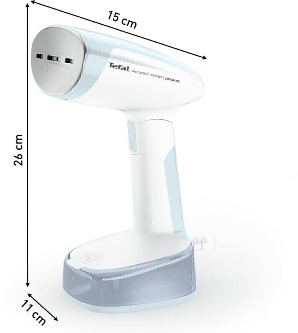Tefal Access Steam Pocket DT3041 Vapore per indumenti portatile 1300 W Blu, Bianco-3