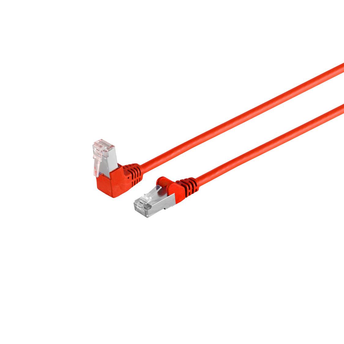 Cavo patch di rete per connettività massima S/CONN cat 6 S/FTP PIMF angolo dritto rosso 20 m (08-64034)