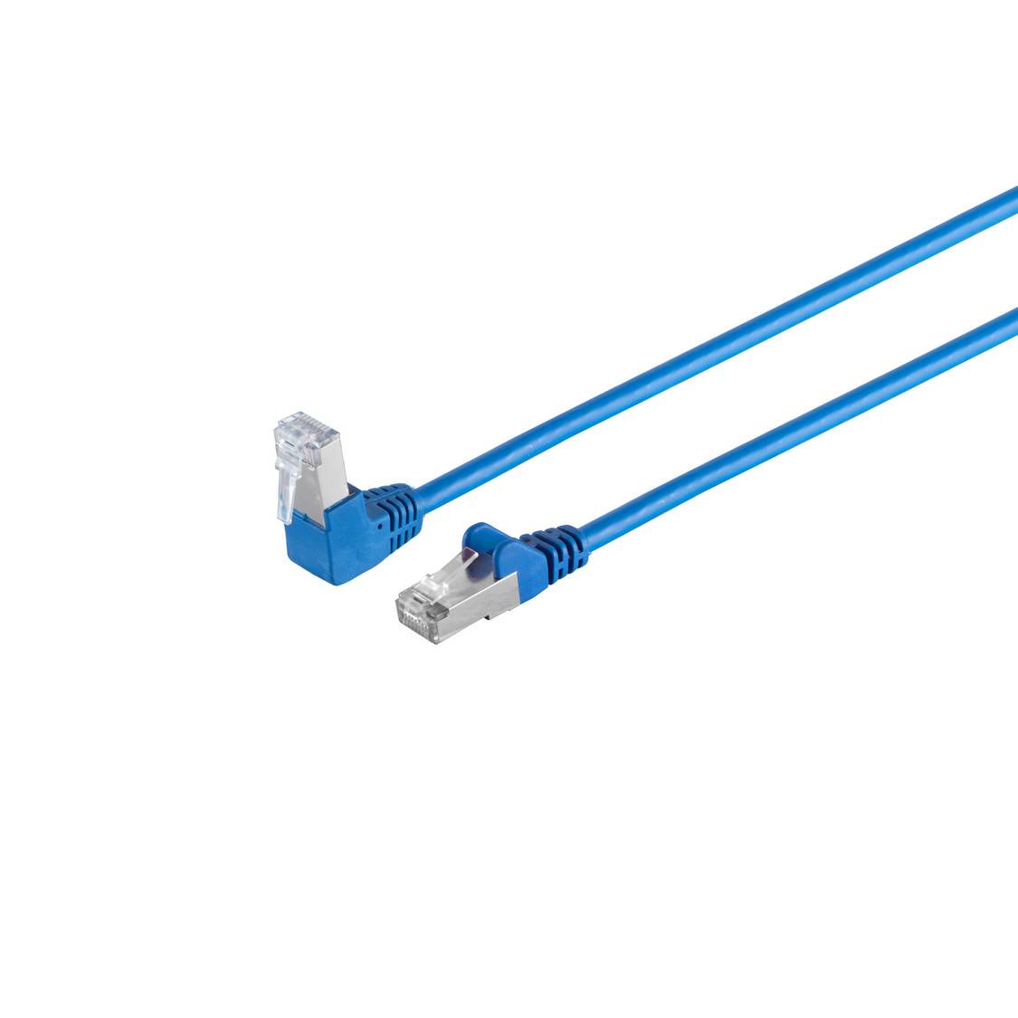 Cavo patch di rete per connettività massima S/CONN cat 6 S/FTP PIMF angolo dritto blu 10 m (08-64021)