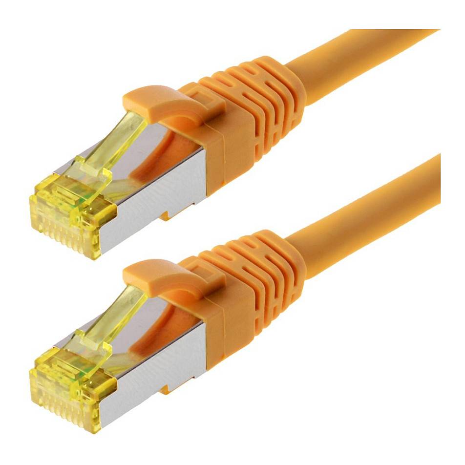 Cavo patch Helos S/FTP Cat 6a giallo 30,0 m-0