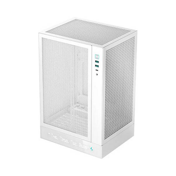 DeepCool R-CH170-WHNPI0D-G-1 computer case Tower Bianco (Deepcool CH170 Digital White Mini-ITX Case - High Airflow Tempe