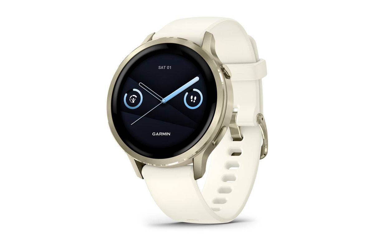 Garmin Venu 4 (41mm) Lunetta Lunar Gold Con Cinturino In Silicone Bone-0