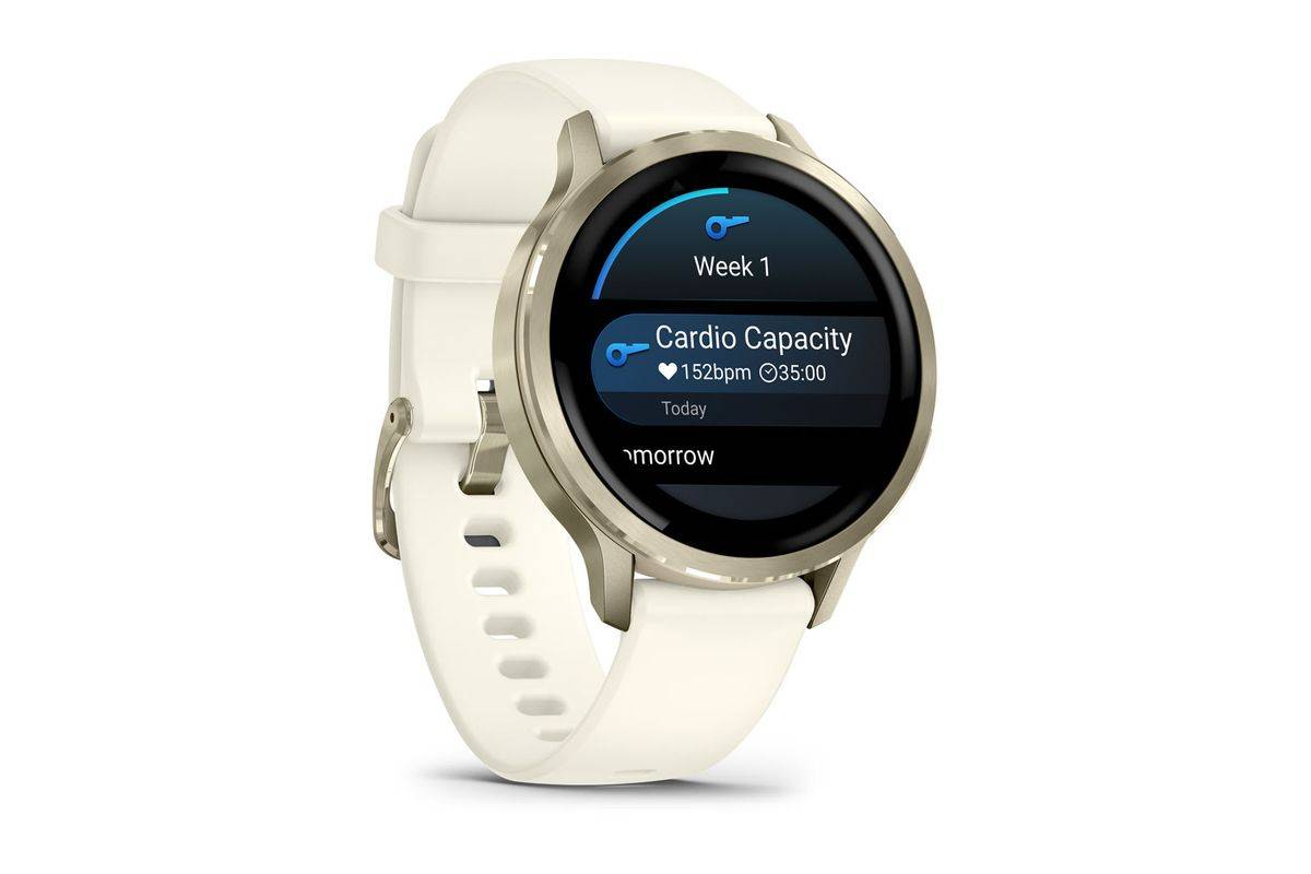 Garmin Venu 4 (41mm) Lunetta Lunar Gold Con Cinturino In Silicone Bone-2