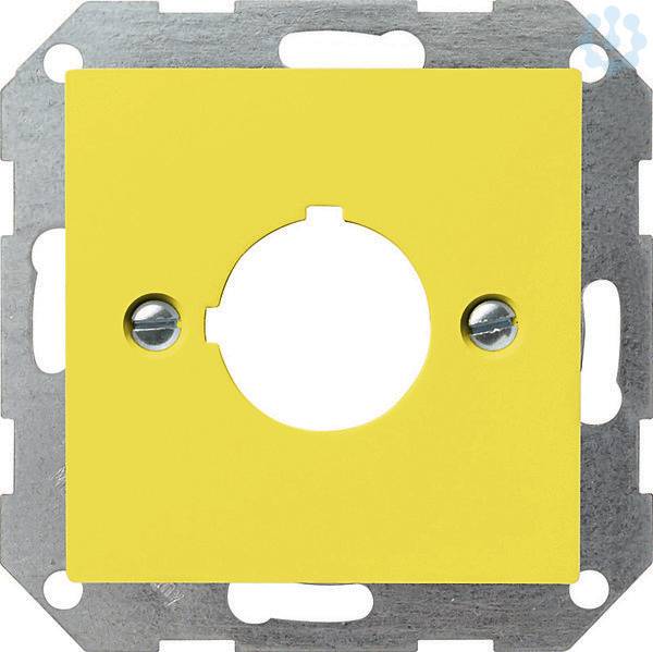 GIRA Abdeckung 027102+Tragring Taster System 55 gelb (027102)-1