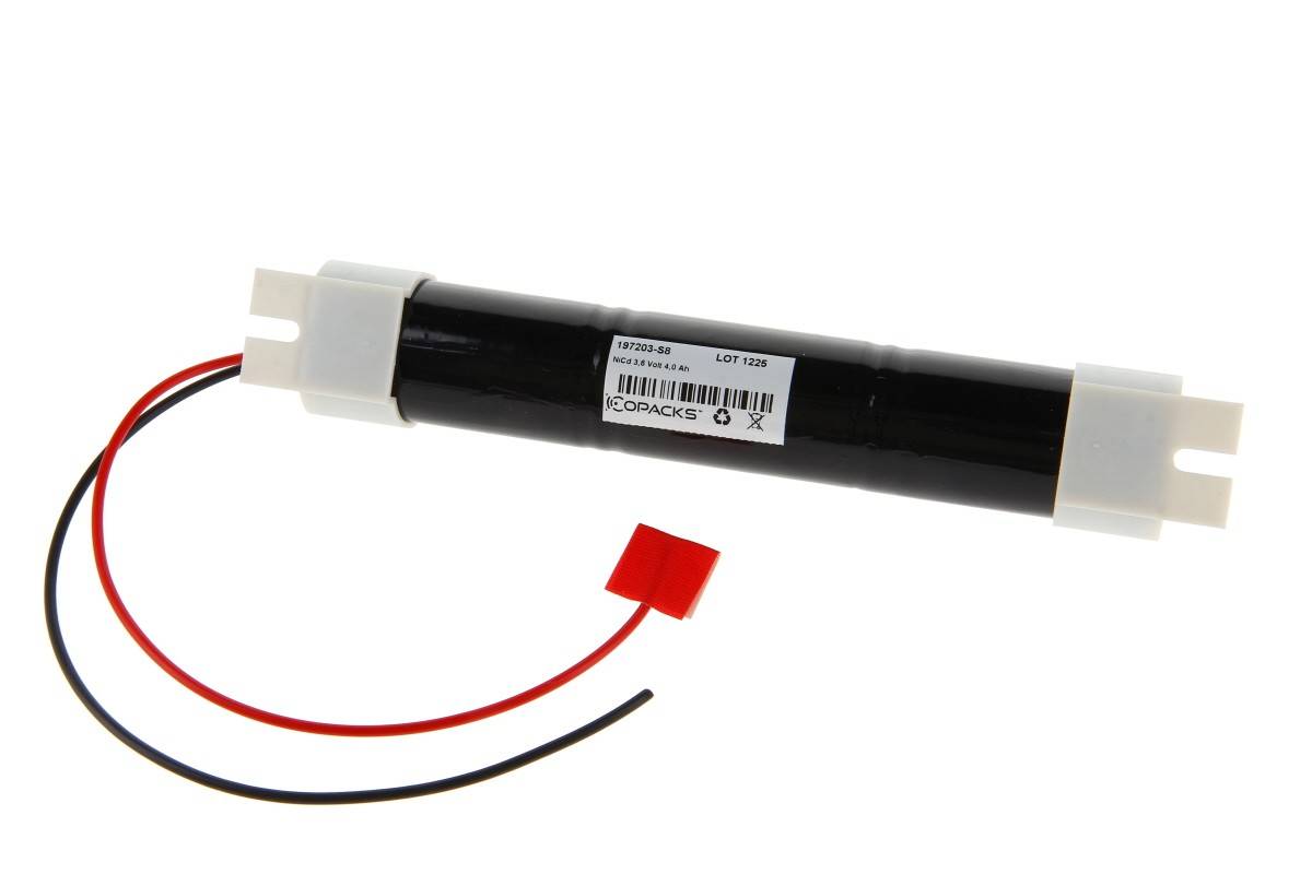Illuminazione di emergenza e sicurezza a batteria CoPacks NC - Formato D - 3,6 V 4000 mAh 180x33 mm (Connettore)-0