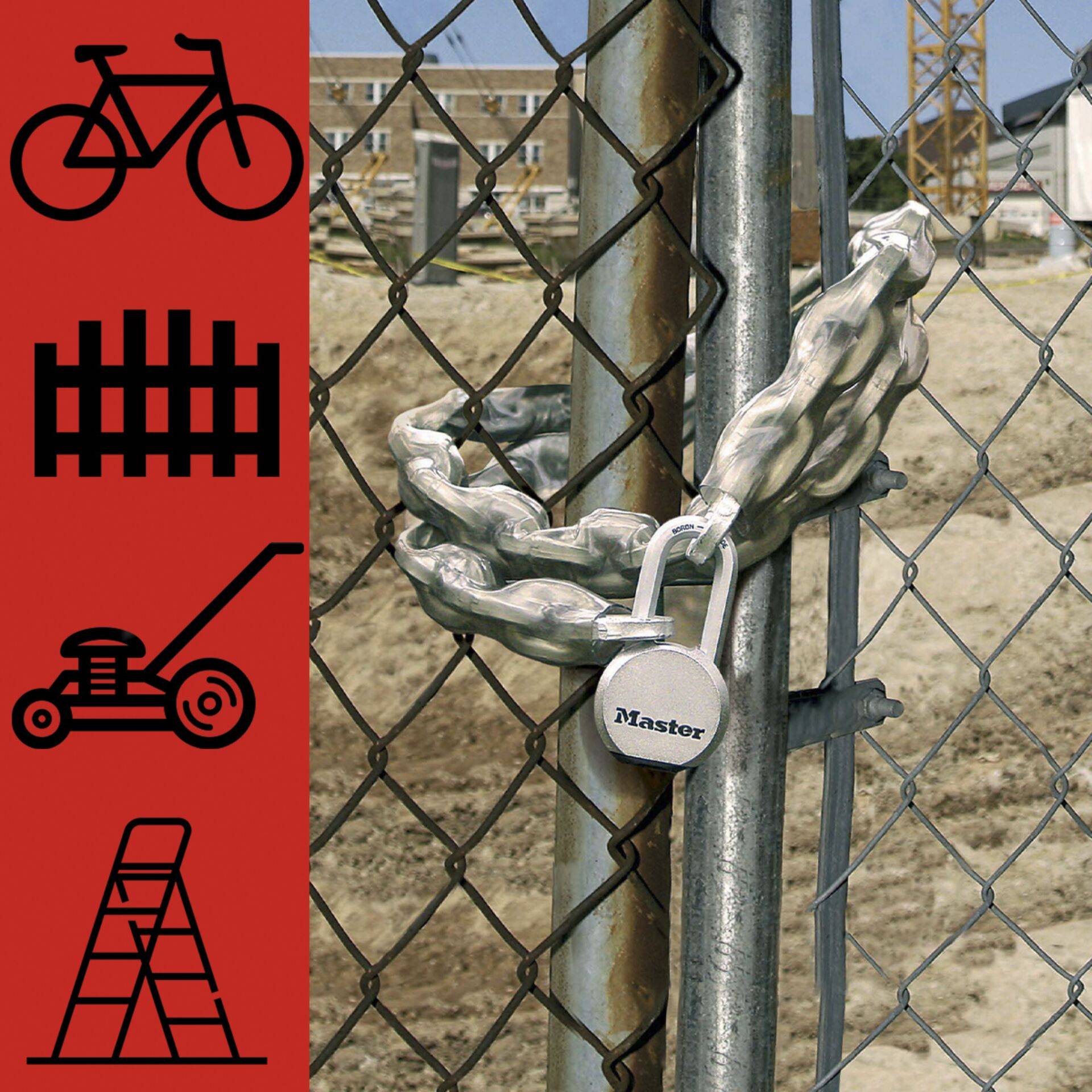 Master Lock steel chains with vinyl coating 8021EURD-3