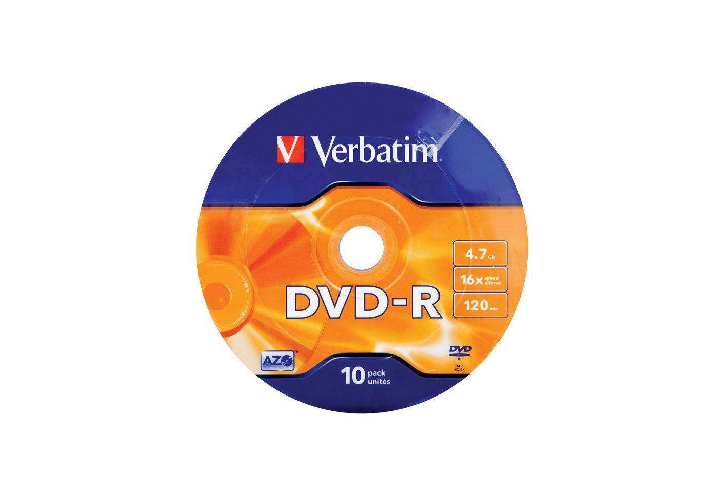 Verbatim DVD-R Matt Silver 16x 4,7 GB 10 pz (VERBATIM DVD-R AZO 4.7GB 16X MATT S-2