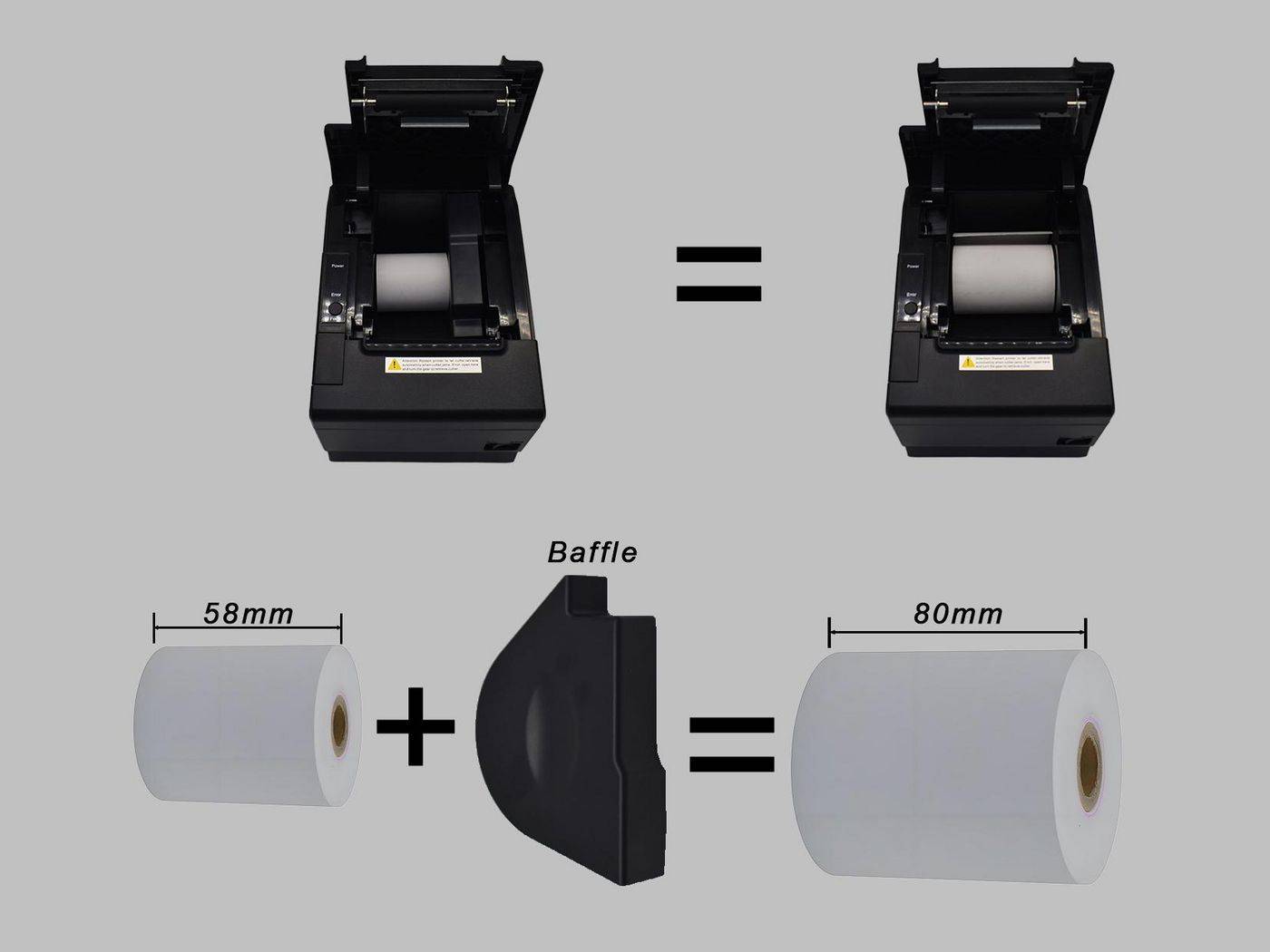 STAMPANTE TERMICA PER RICEVUTE POS DA 58/80 MM (351005) USB+LAN-4