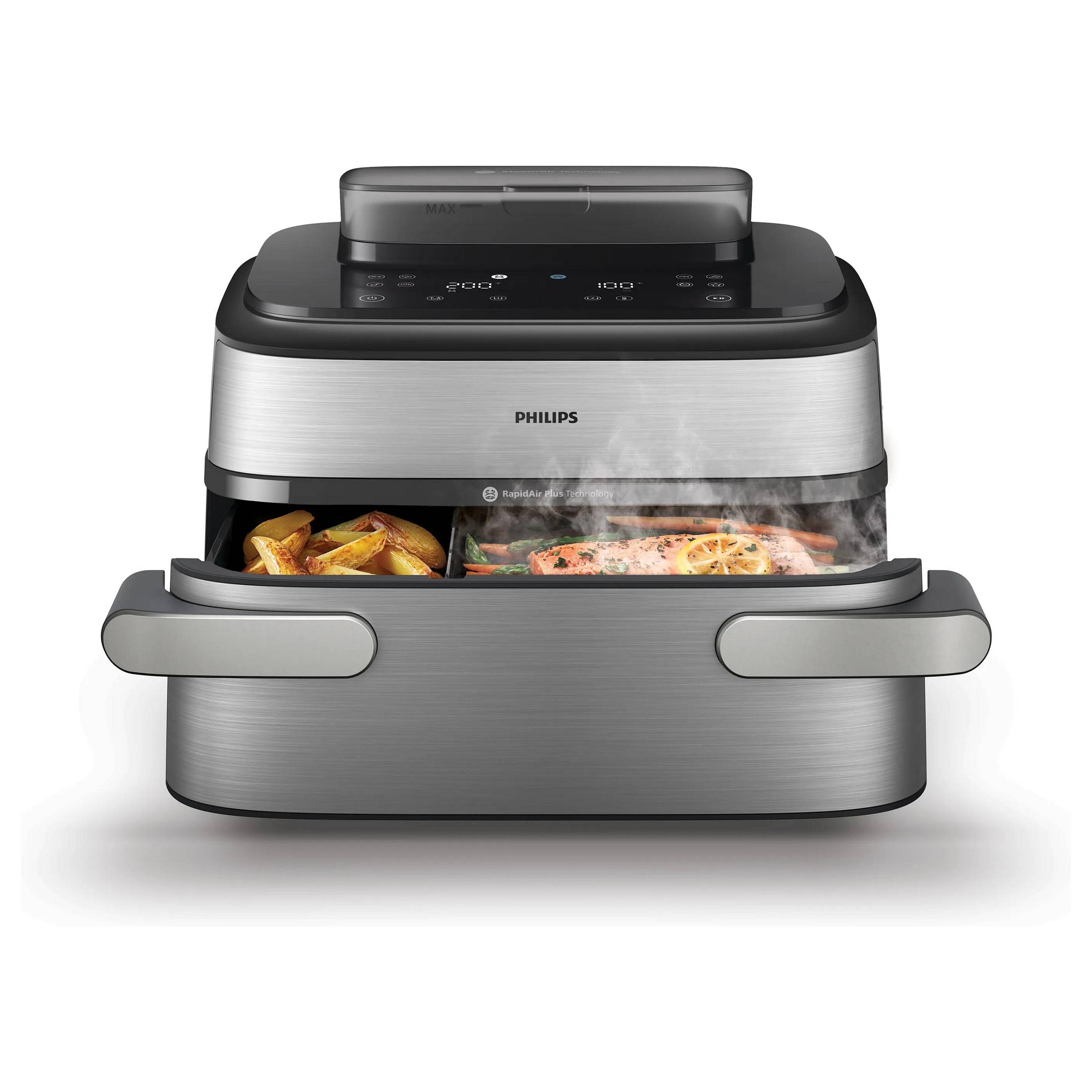 Philips NA565/02 FRIGGITRICE AD ARIA DUALBASKET 9.5L FUNZIONE VAPORE E MEGACESTELLO-0