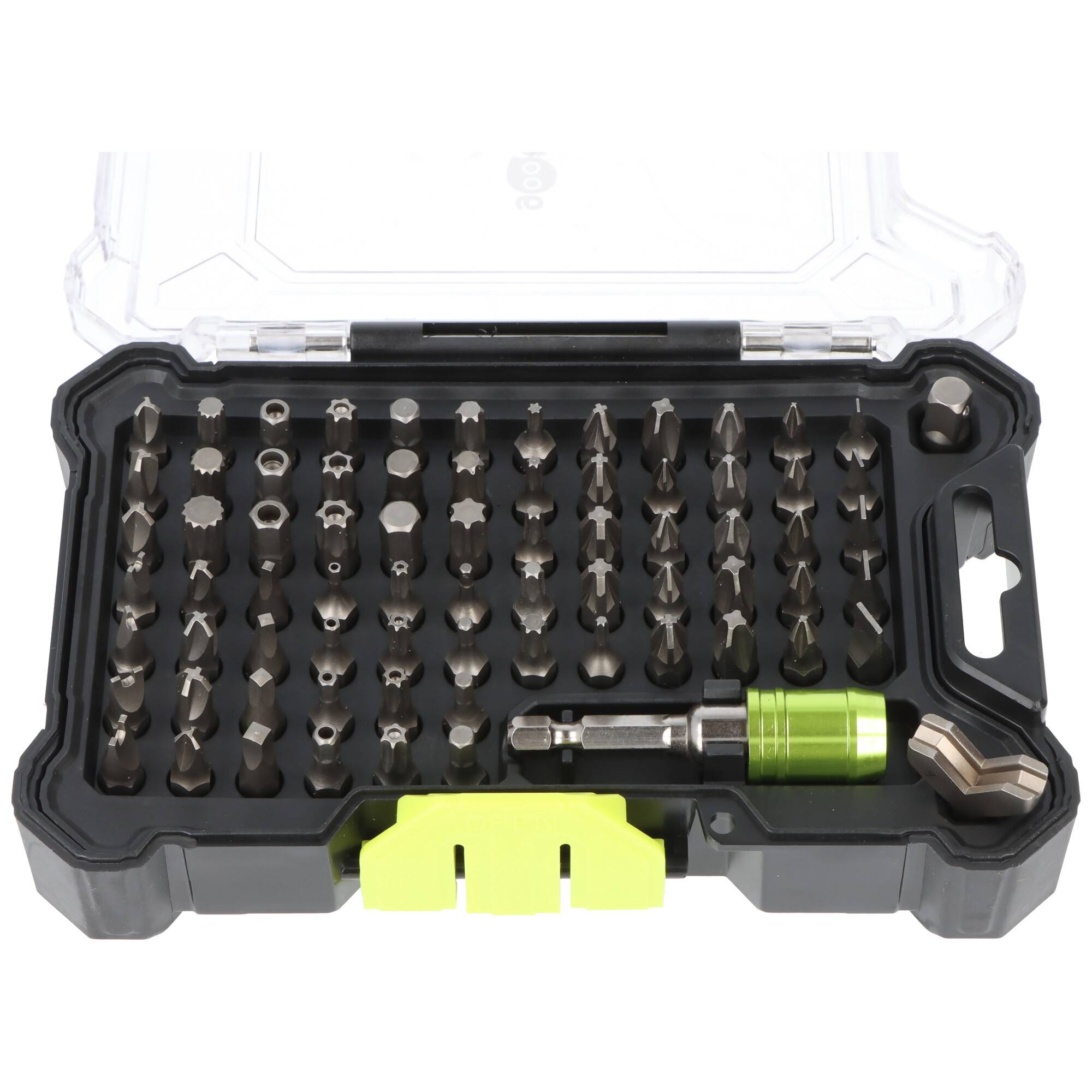 Set di portainserti da 72 pezzi con sgancio rapido, inserti CR-V e adattatore per bussola-1