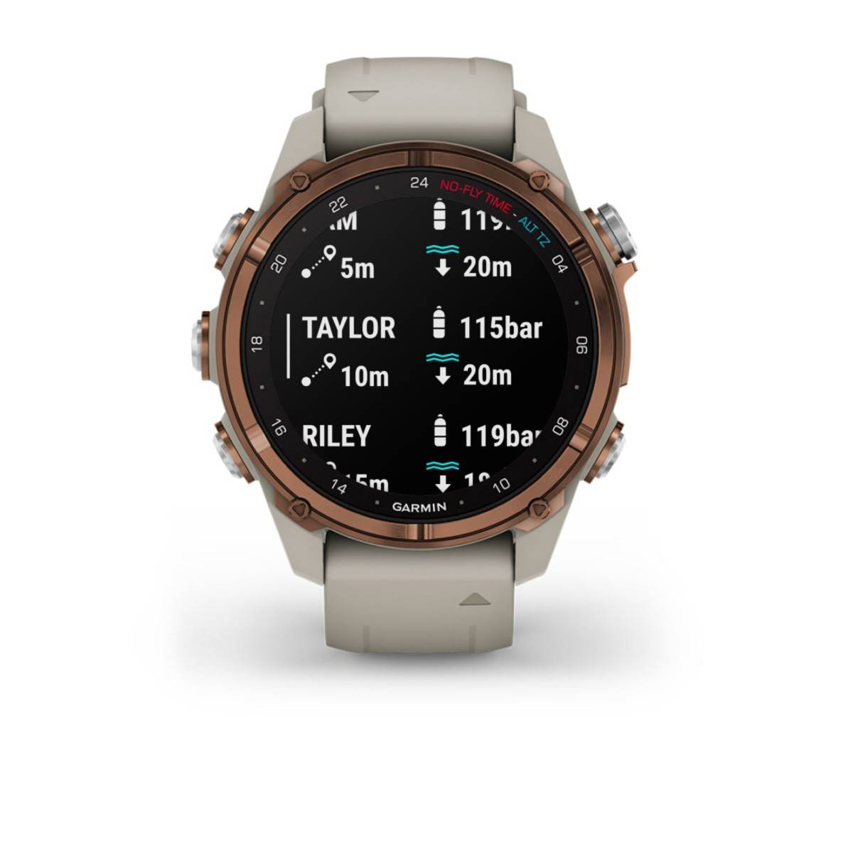 Garmin Descent Mk3i, 43mm, Titanium Pvd Bronze, French Grey-3