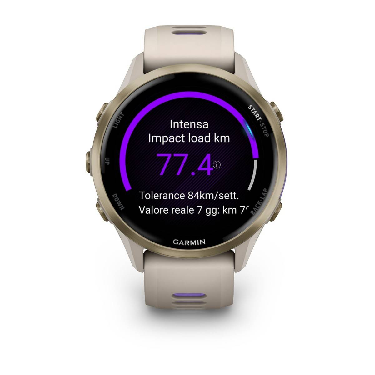 Garmin Forerunner 970 Soft Gold Titanium Cassa French Gray Cinturino French-3