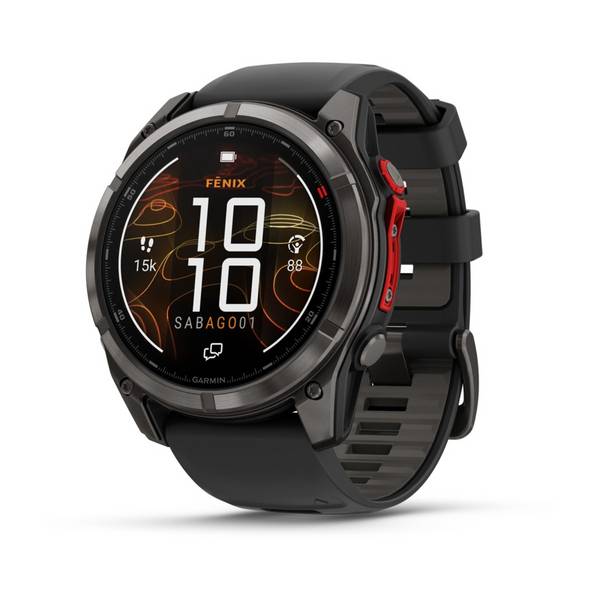 Garmin Fenix 8, 51mm, Sapphire, Microled, Titanium Con Cinturino In Silicone Black