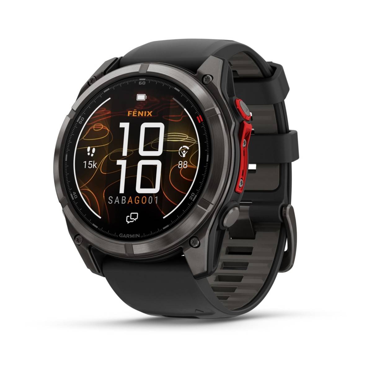 Garmin Fenix 8, 51mm, Sapphire, Microled, Titanium Con Cinturino In Silicone Black-0