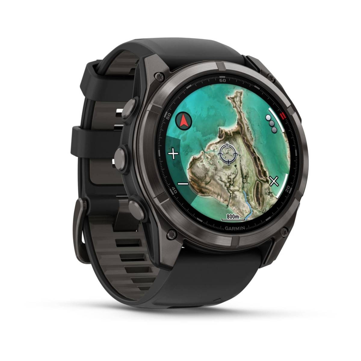 Garmin Fenix 8, 51mm, Sapphire, Microled, Titanium Con Cinturino In Silicone Black-2