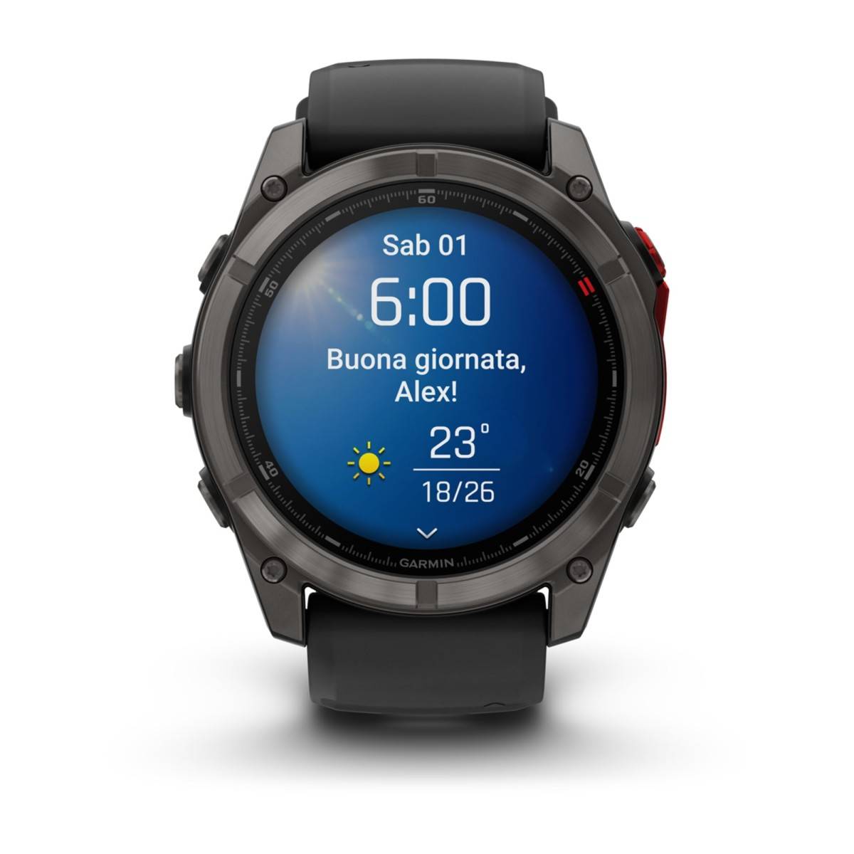 Garmin Fenix 8, 51mm, Sapphire, Microled, Titanium Con Cinturino In Silicone Black-4