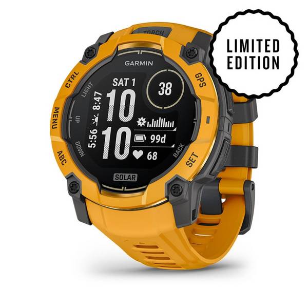 Garmin Instinct 3, 50mm, Solar, Sunburst/gray Con Cinturino Sunburst/gray