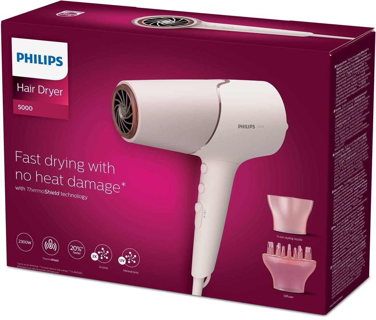 Philips 5000 series BHD530/00 Asciugacapelli 2300W Bianco-1