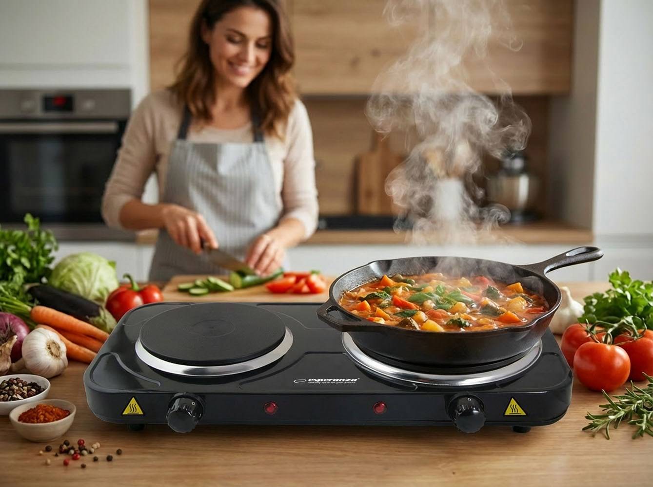 Cooker elettrico Yellowstone 1500W + 1000W Nero EKH014K-6