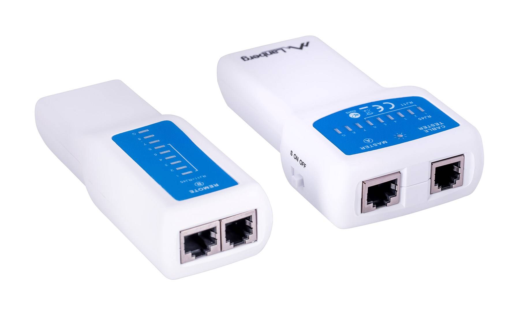 Lanberg NT-0402 Netzwerkkabel-Tester PoE-Tester Blau - Weiß (NT-0402)-2