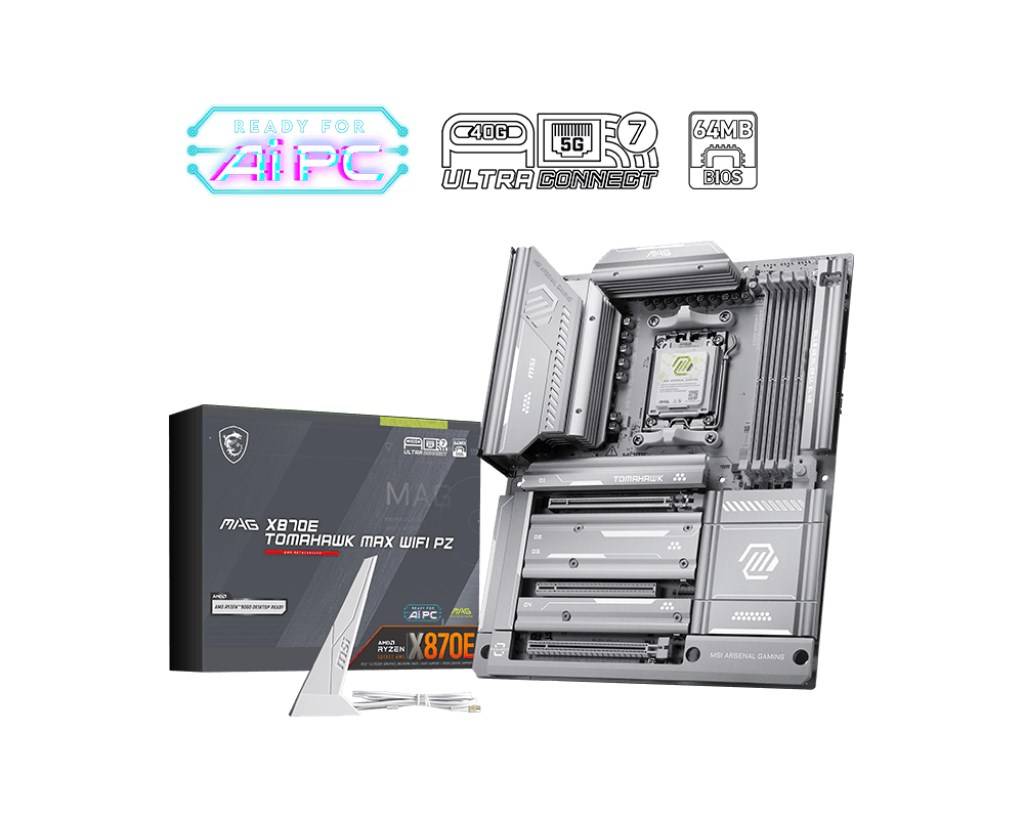MSI MB MAG X870E TOMAHAWK MAX WIFI PZ,X870E,AM5,4DDR5,3PCI-Ex16,4M.2,4SATA3.0,1USB3.2 Gen2x2,3US-0
