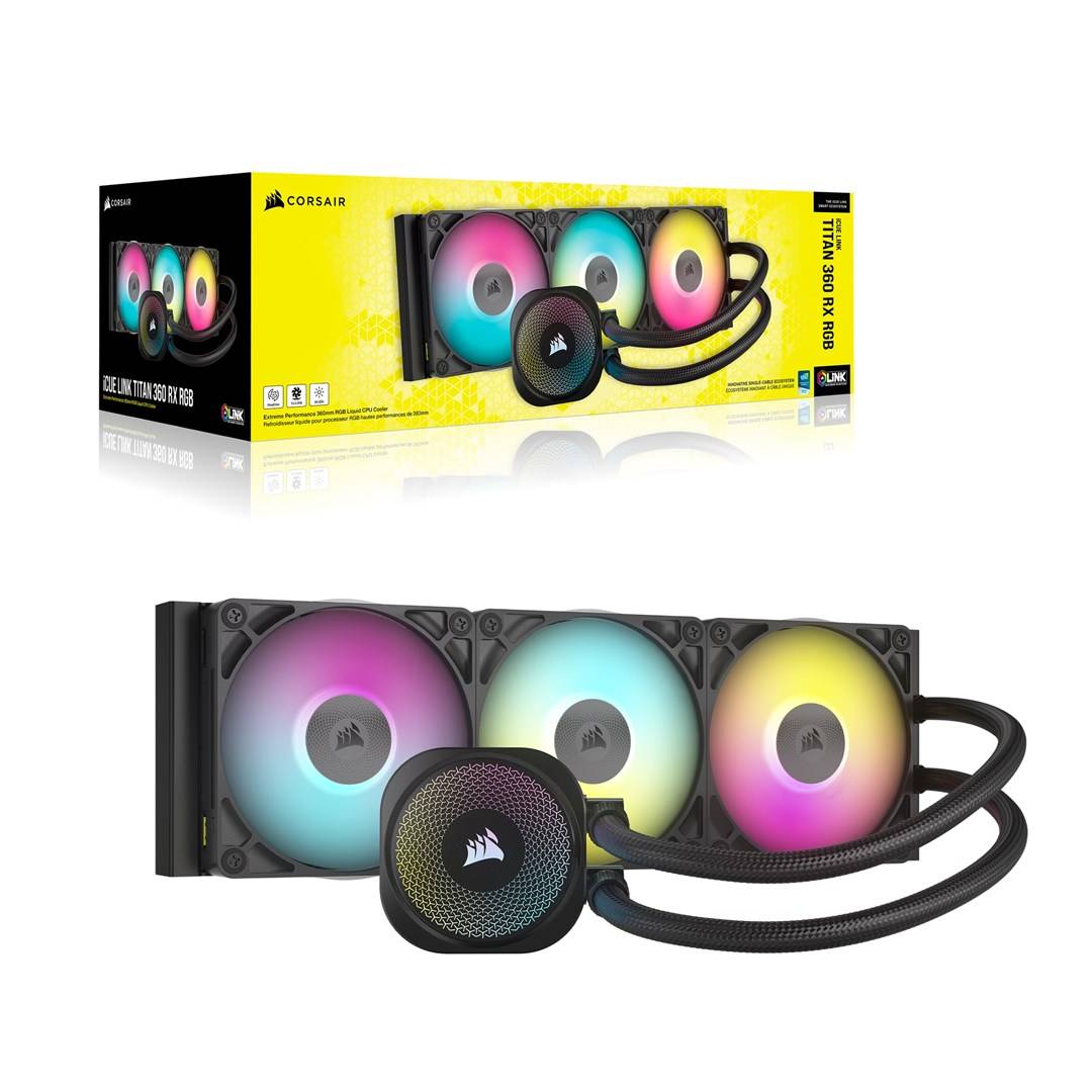 Corsair iCUE LINK TITAN RX RGB Processore Raffreddatore di liquidi tutto in uno 12 cm Nero 1 pz-2