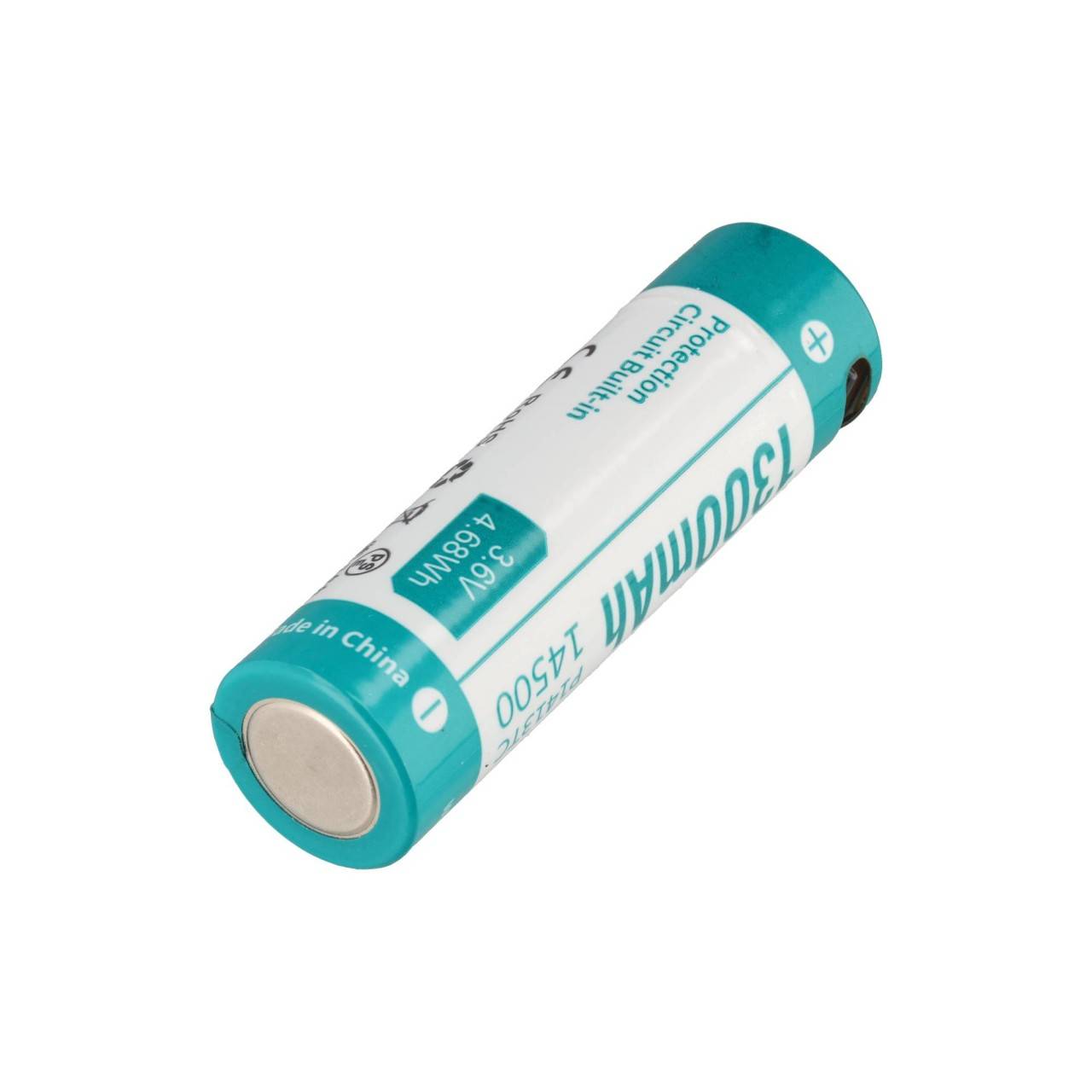 1 Batteria Keeppower 14500 da 1300 mAh, 3,7 V, agli ioni di litio protetta, con porta di ricarica USB-C, dimensioni...-3