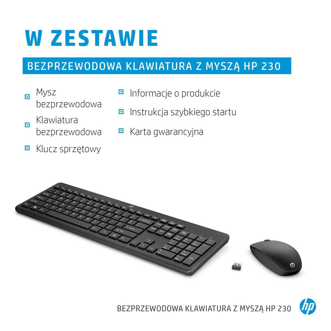 HP 230 Tastatur RF Wireless QWERTY Englisch Schwarz (18H24AA#ABB)-6