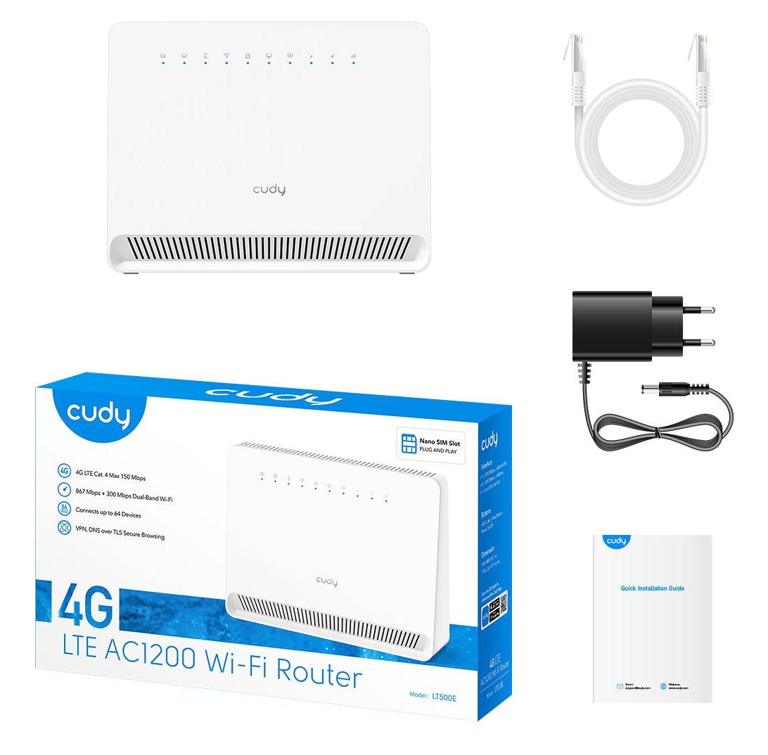 Cudy AC1200 Wi-Fi 4G LTE-Cat4 Router (LT500E)-4