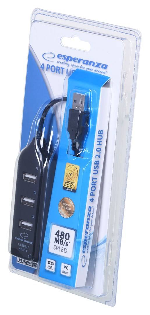 Hub USB Esperanza EA116 Nero-2