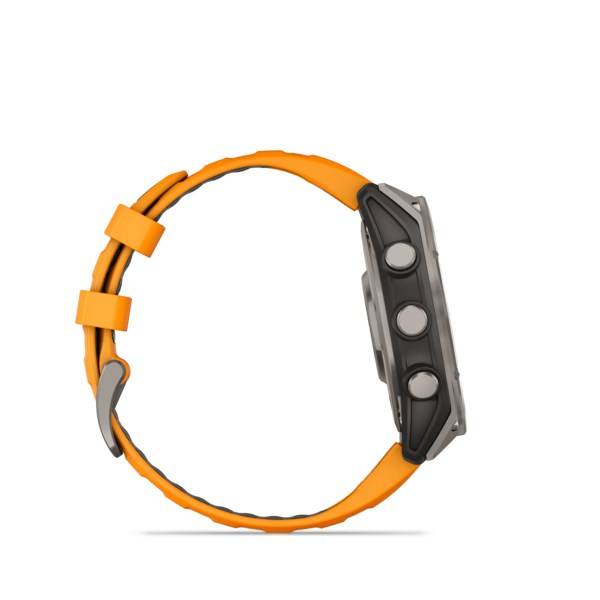 Garmin Fenix 8, 47mm, Sapphire Amoled, Titanium Con Cinturino Spark Orange-5