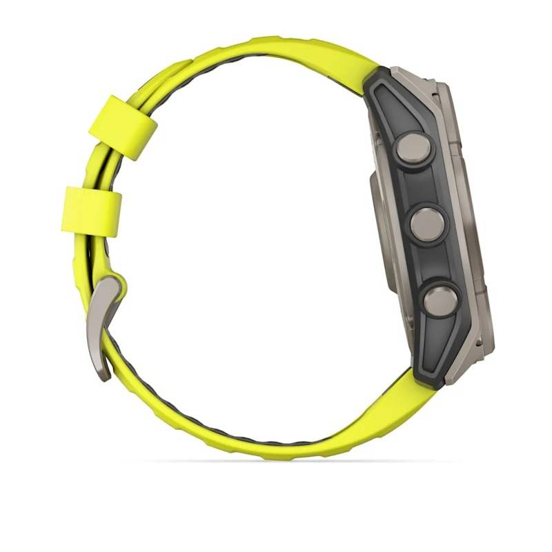 Garmin Fenix 8, 51mm, Sapphire Solar, Carbon Gray Dlc Titanium Con Cinturino Amp Yellow-1