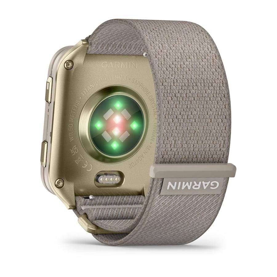 Garmin Venu X1 French Gray Con Fondello Titanium Cinturino A Strappo French-6